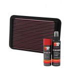 K&N Air Filter 33-2050-1 + Aerosol Recharge Kit