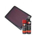 K&N Air Filter 33-2057 + Aerosol Recharge Kit