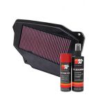 K&N Air Filter 33-2071 + Aerosol Recharge Kit