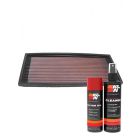 K&N Air Filter 33-2078 + Aerosol Recharge Kit
