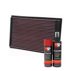 K&N Air Filter 33-2080 + Aerosol Recharge Kit