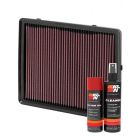 K&N Air Filter 33-2116 + Aerosol Recharge Kit