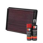 K&N Air Filter 33-2135 + Aerosol Recharge Kit