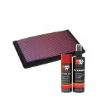 K&N Air Filter 33-2140-1 + Aerosol Recharge Kit