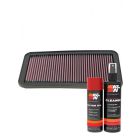 K&N Air Filter 33-2163 + Aerosol Recharge Kit
