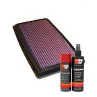 K&N Air Filter 33-2177-1 + Aerosol Recharge Kit