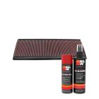 K&N Air Filter 33-2189 + Aerosol Recharge Kit