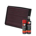K&N Air Filter 33-2209 + Aerosol Recharge Kit