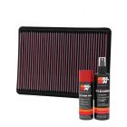 K&N Air Filter 33-2233 + Aerosol Recharge Kit