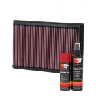 K&N Air Filter 33-2272 + Aerosol Recharge Kit