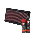 K&N Air Filter 33-2279 + Aerosol Recharge Kit