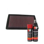 K&N Air Filter 33-2284 + Aerosol Recharge Kit