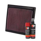K&N Air Filter 33-2288 + Aerosol Recharge Kit