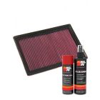 K&N Air Filter 33-2293 + Aerosol Recharge Kit