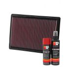 K&N Air Filter 33-2295 + Aerosol Recharge Kit