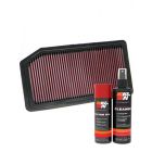 K&N Air Filter 33-2323 + Aerosol Recharge Kit