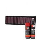 K&N Air Filter 33-2331 + Aerosol Recharge Kit