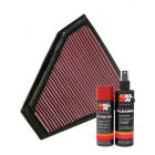K&N Air Filter 33-2332 + Aerosol Recharge Kit
