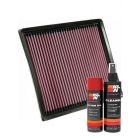 K&N Air Filter 33-2334 + Aerosol Recharge Kit