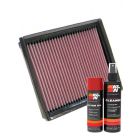 K&N Air Filter 33-2340 + Aerosol Recharge Kit