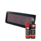 K&N Air Filter 33-2344 + Aerosol Recharge Kit