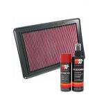 K&N Air Filter 33-2349 + Aerosol Recharge Kit