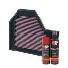 K&N Air Filter 33-2350 + Aerosol Recharge Kit