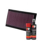 K&N Air Filter 33-2357 + Aerosol Recharge Kit