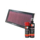 K&N Air Filter 33-2362 + Aerosol Recharge Kit