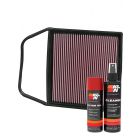 K&N Air Filter 33-2367 + Aerosol Recharge Kit