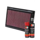 K&N Air Filter 33-2381 + Aerosol Recharge Kit