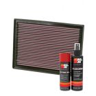 K&N Air Filter 33-2391 + Aerosol Recharge Kit