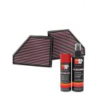 K&N Air Filter 33-2407 + Aerosol Recharge Kit
