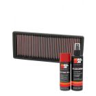 K&N Air Filter 33-2417 + Aerosol Recharge Kit