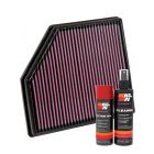 K&N Air Filter 33-2418 + Aerosol Recharge Kit