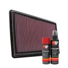K&N Air Filter 33-2426 + Aerosol Recharge Kit