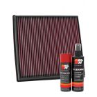 K&N Air Filter 33-2428 + Aerosol Recharge Kit