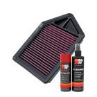 K&N Air Filter 33-2437 + Aerosol Recharge Kit