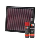 K&N Air Filter 33-2442 + Aerosol Recharge Kit