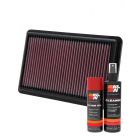 K&N Air Filter 33-2454 + Aerosol Recharge Kit