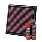 K&N Air Filter 33-2455 + Aerosol Recharge Kit