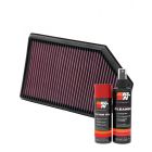 K&N Air Filter 33-2460 + Aerosol Recharge Kit