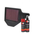 K&N Air Filter 33-2462 + Aerosol Recharge Kit