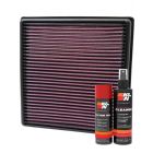 K&N Air Filter 33-2470 + Aerosol Recharge Kit