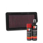 K&N Air Filter 33-2472 + Aerosol Recharge Kit