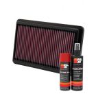 K&N Air Filter 33-2473 + Aerosol Recharge Kit