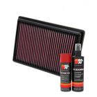 K&N Air Filter 33-2476 + Aerosol Recharge Kit