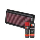 K&N Air Filter 33-2479 + Aerosol Recharge Kit