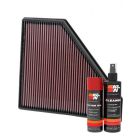 K&N Air Filter 33-2496 + Aerosol Recharge Kit