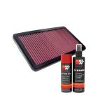 K&N Air Filter 33-2545 + Aerosol Recharge Kit